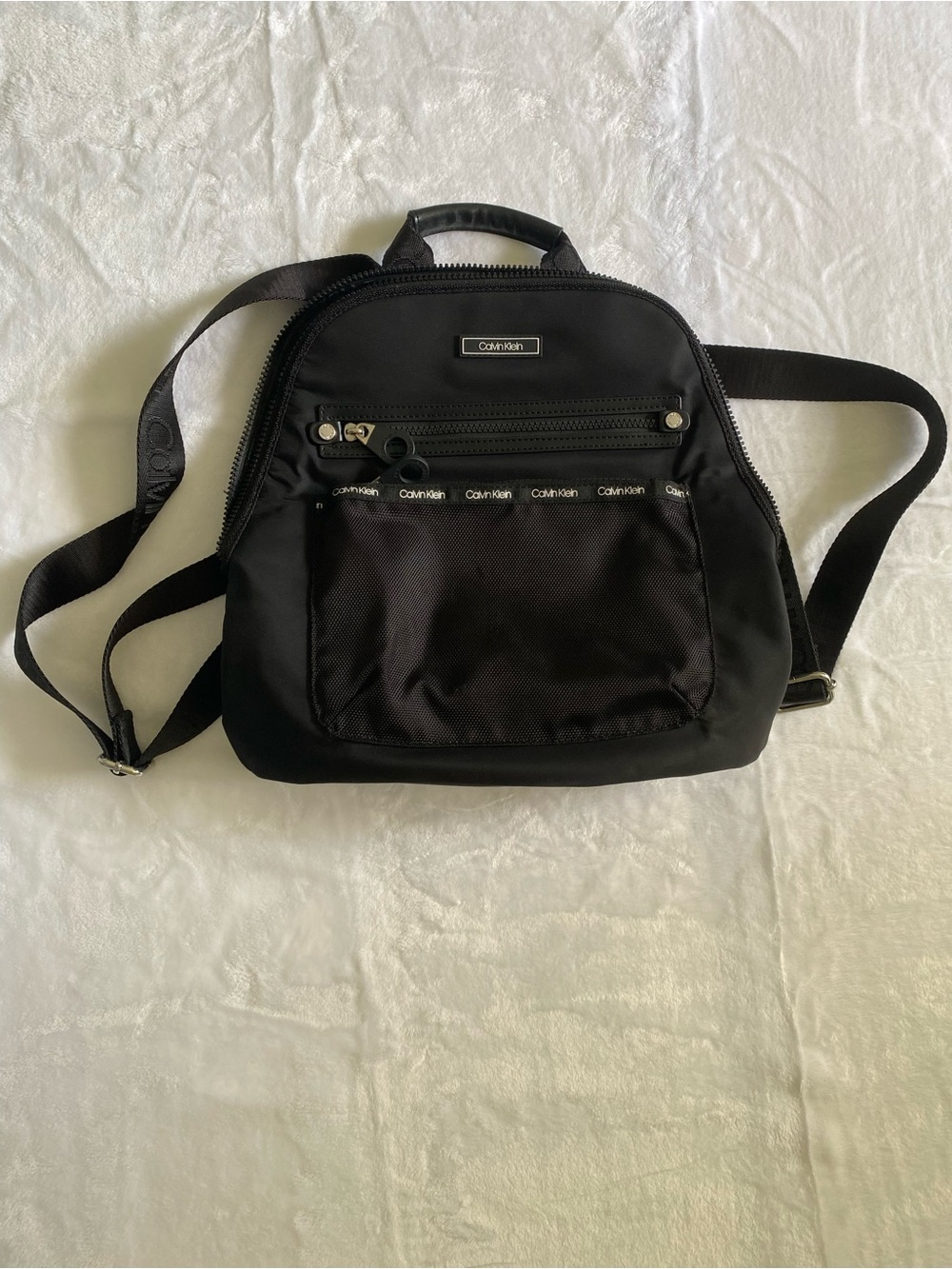 Calvin Klein Black Nylon Mini Backpack